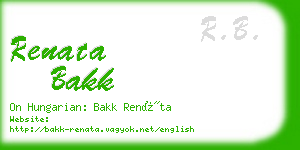 renata bakk business card